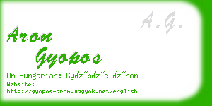 aron gyopos business card